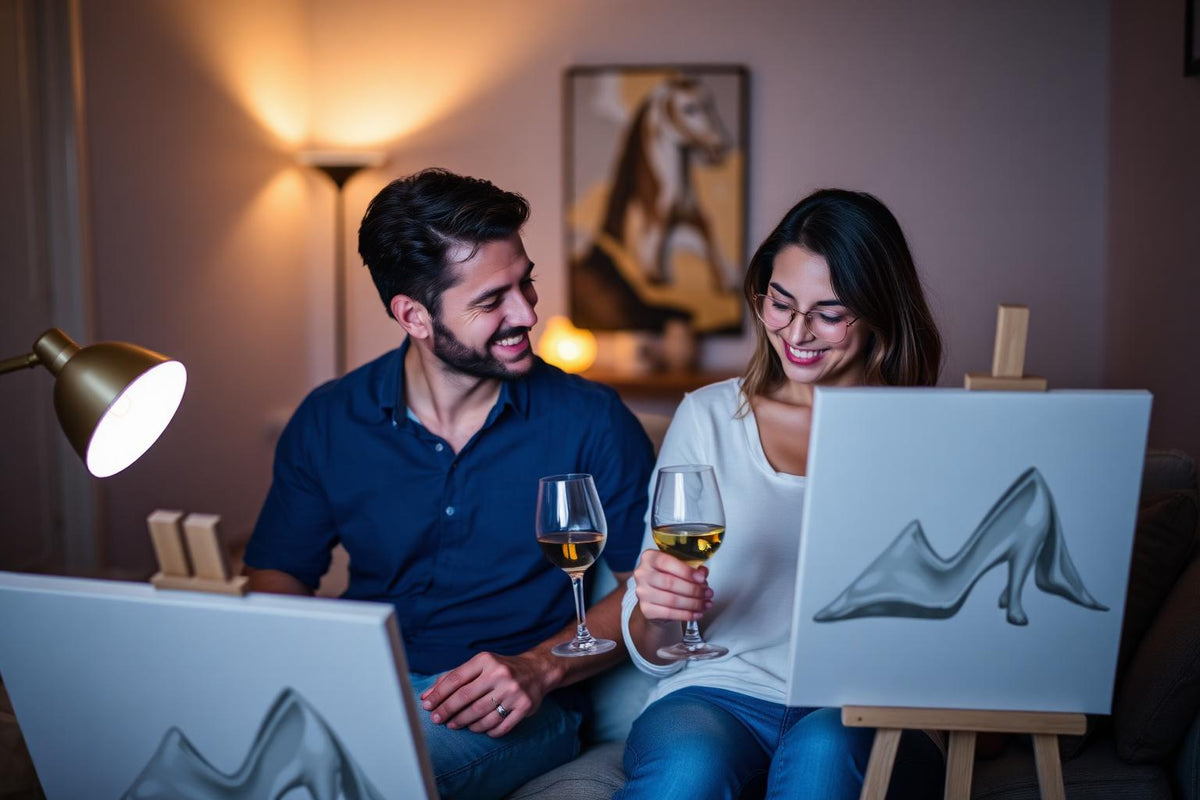 Couples Custom Paint Night at Home — Pairs Kit Guide