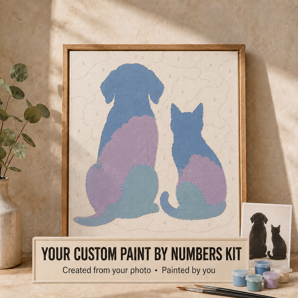 Custom Paint by Numbers | Paint your Pet – Personalised Canvas Kit
